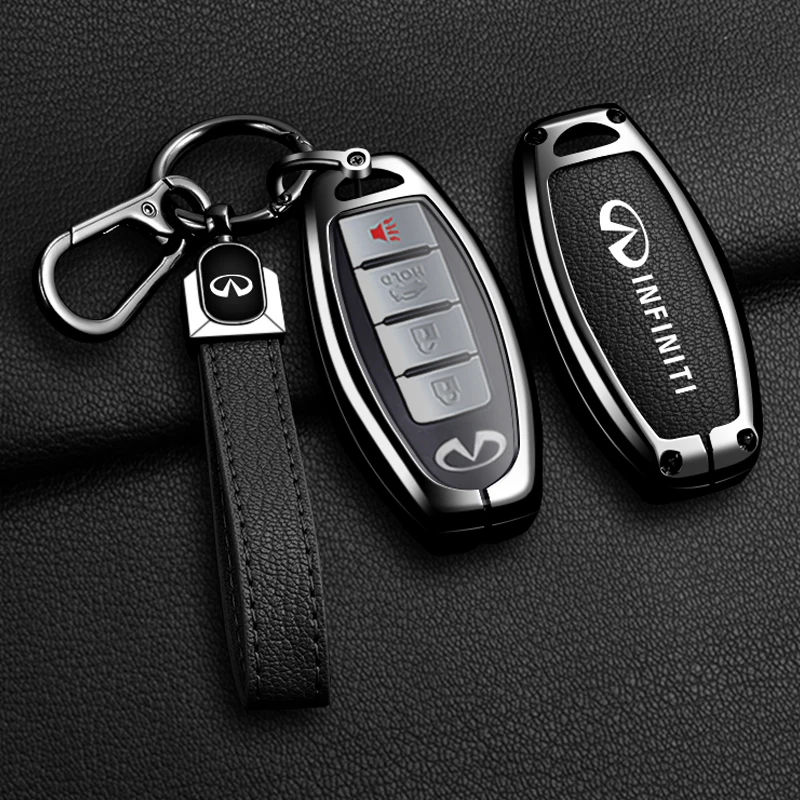 Zinc Alloy Car Key Case Cover Smart Remote Shell For Infiniti Q50 Q60 Q70 QX50 QX60 QX70 G25 EX FX JX35 FX25 FX35 EX35 JX35 FX37