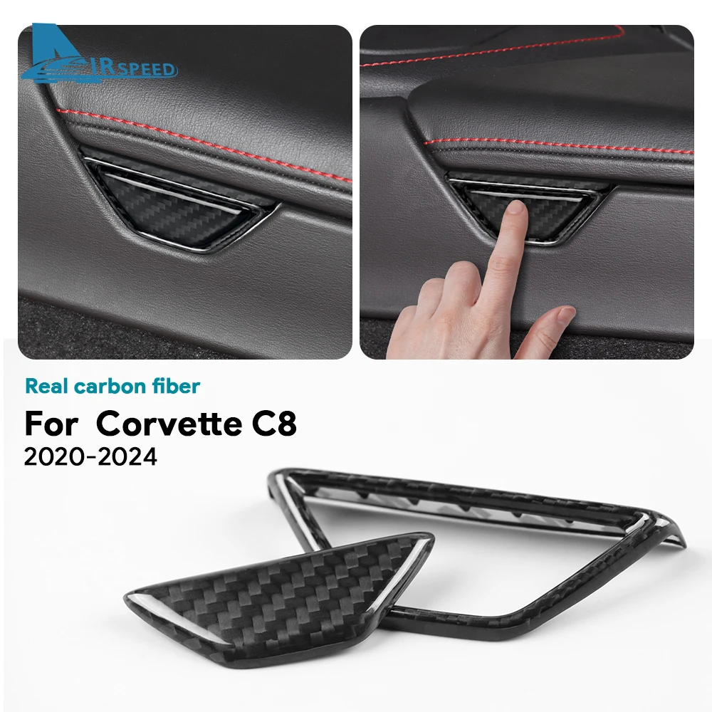 

Для Chevrolet Corvette C8 2020 2021 2022 2023 2024 настоящий сухой твердый подлокотник из углеродного волокна, кнопка переключения, аксессуары для интерьера