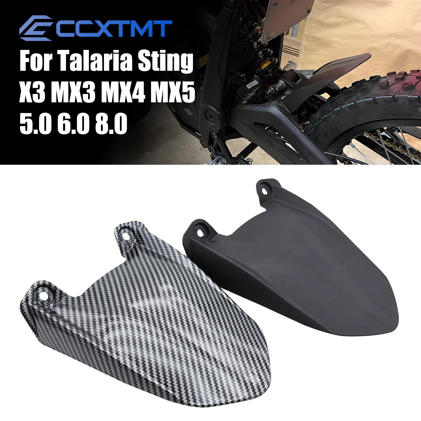 Motorcycle Rear Wheel Fender Fairing For Talaria Sting X3 MX3 MX4 MX5 5.0 6.0 8.0 Dirt Bike Supermoto Modified Protective Parts