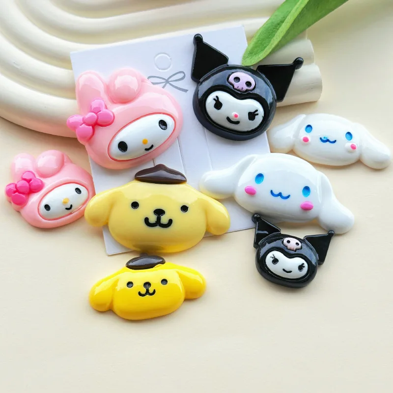 

10pcs Hello Kitty Material Decoration Cute Cartoon DIY Hairpin Hole Shoes Patch Material Desktop Accessories Student Wholesale
