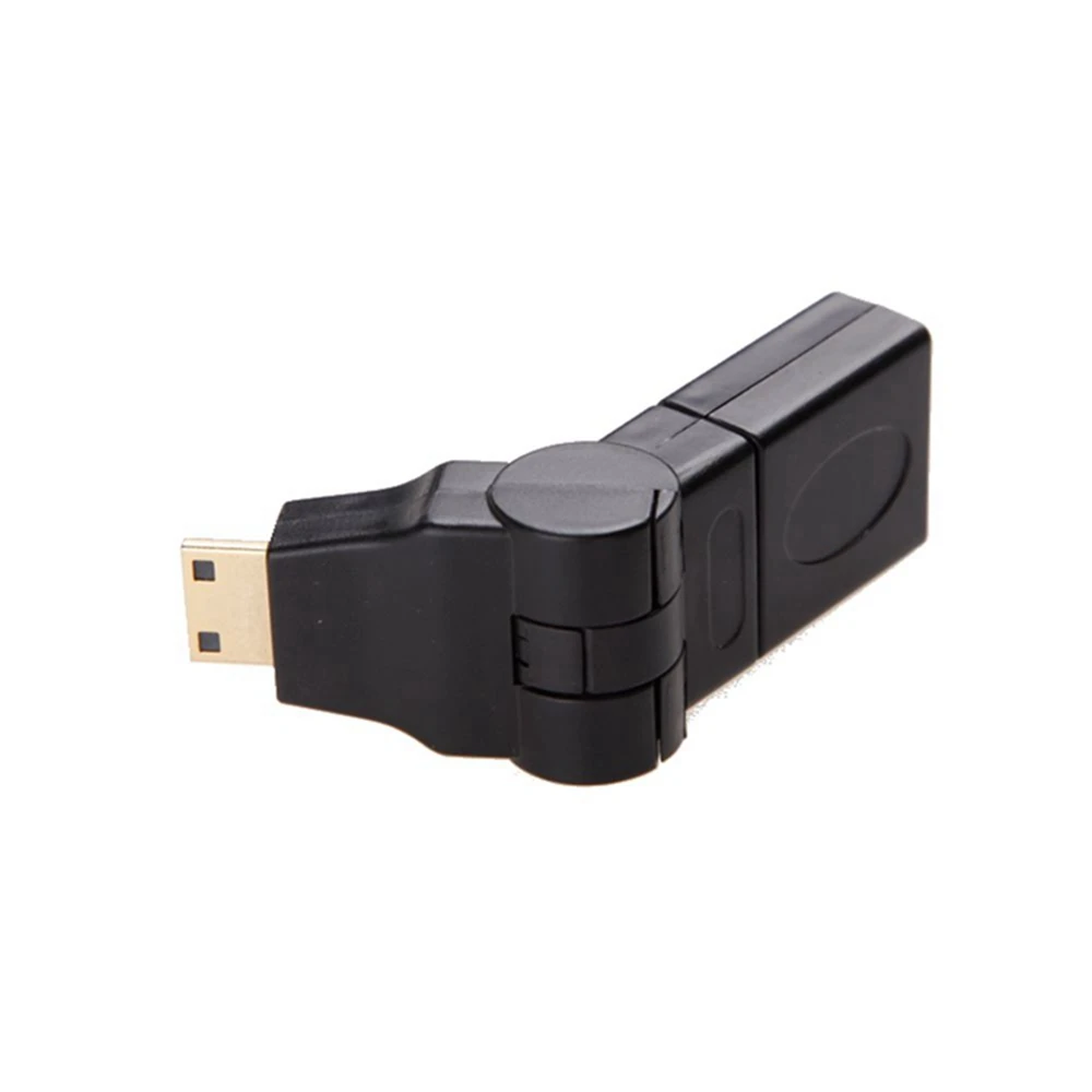 Mini HDMI Plug para HDMI, Adaptador De Ângulo Reto, Compatível HDMI, Fêmea Giratória, 360