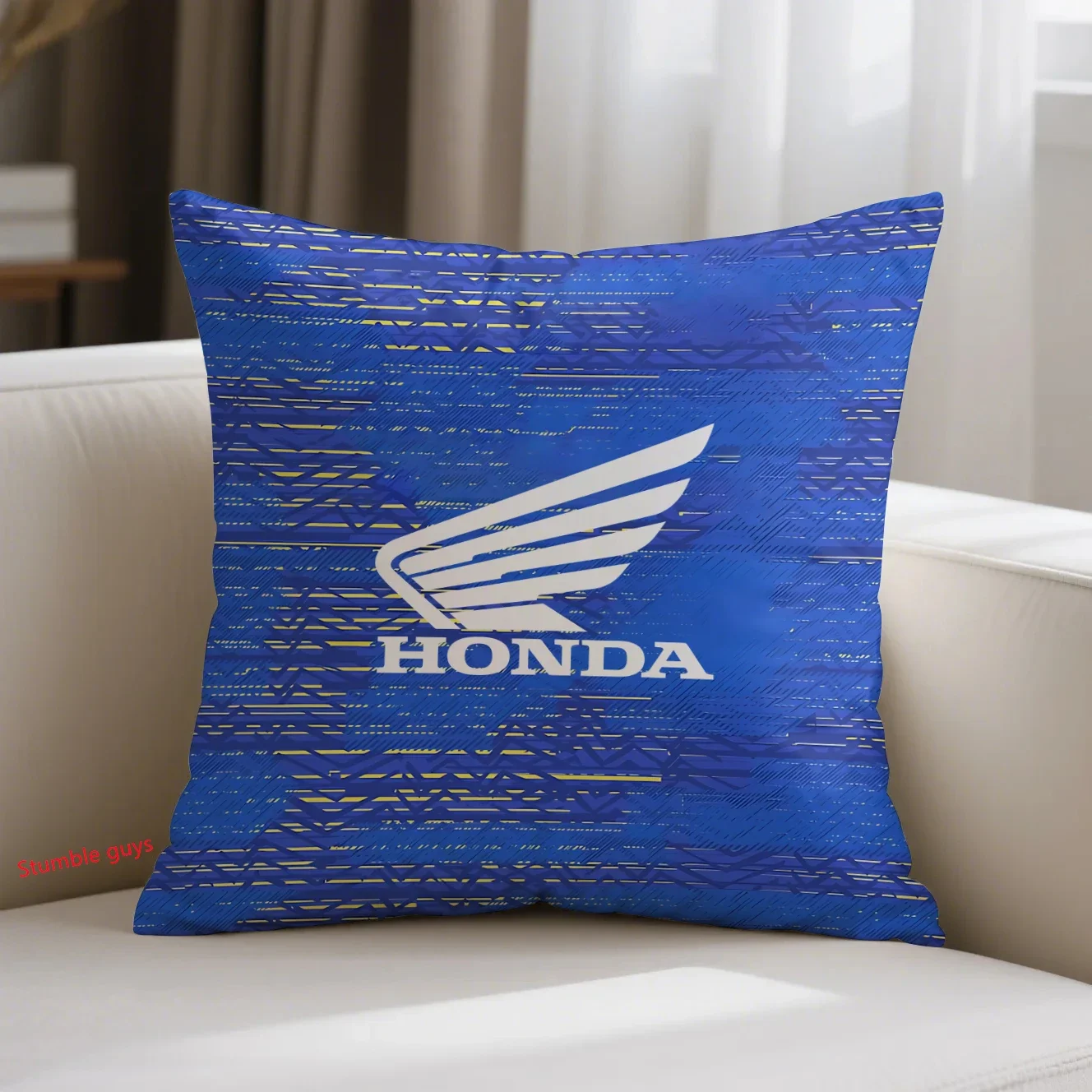 

45X45cm Sports Motorcycle Racing Honda Sofa Cushion Cover Stylish Home Decor
