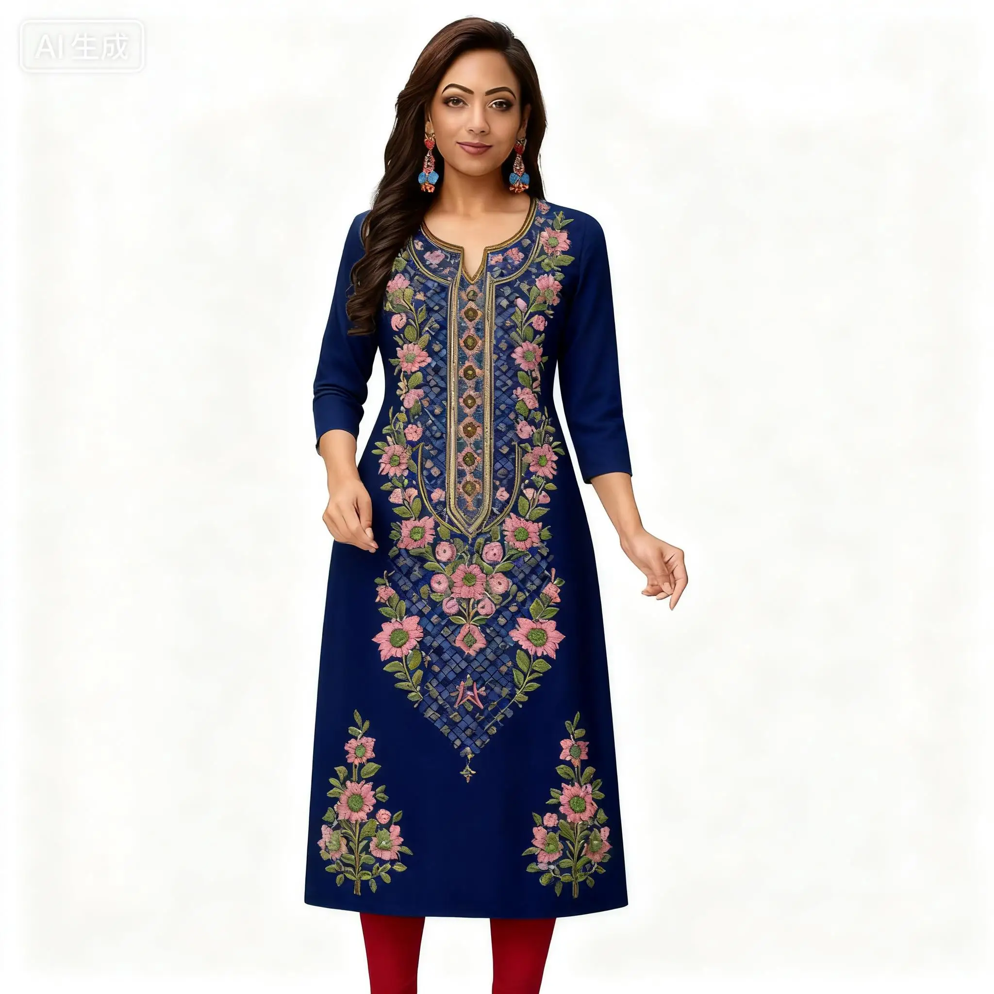 무슬림 드레스 쿠르트 여성용 패셔너블하고 우아한 스트레이트 튜브 캐주얼 공작색 코끼리 무늬 아바야 여성 두바이 슬릿 헴