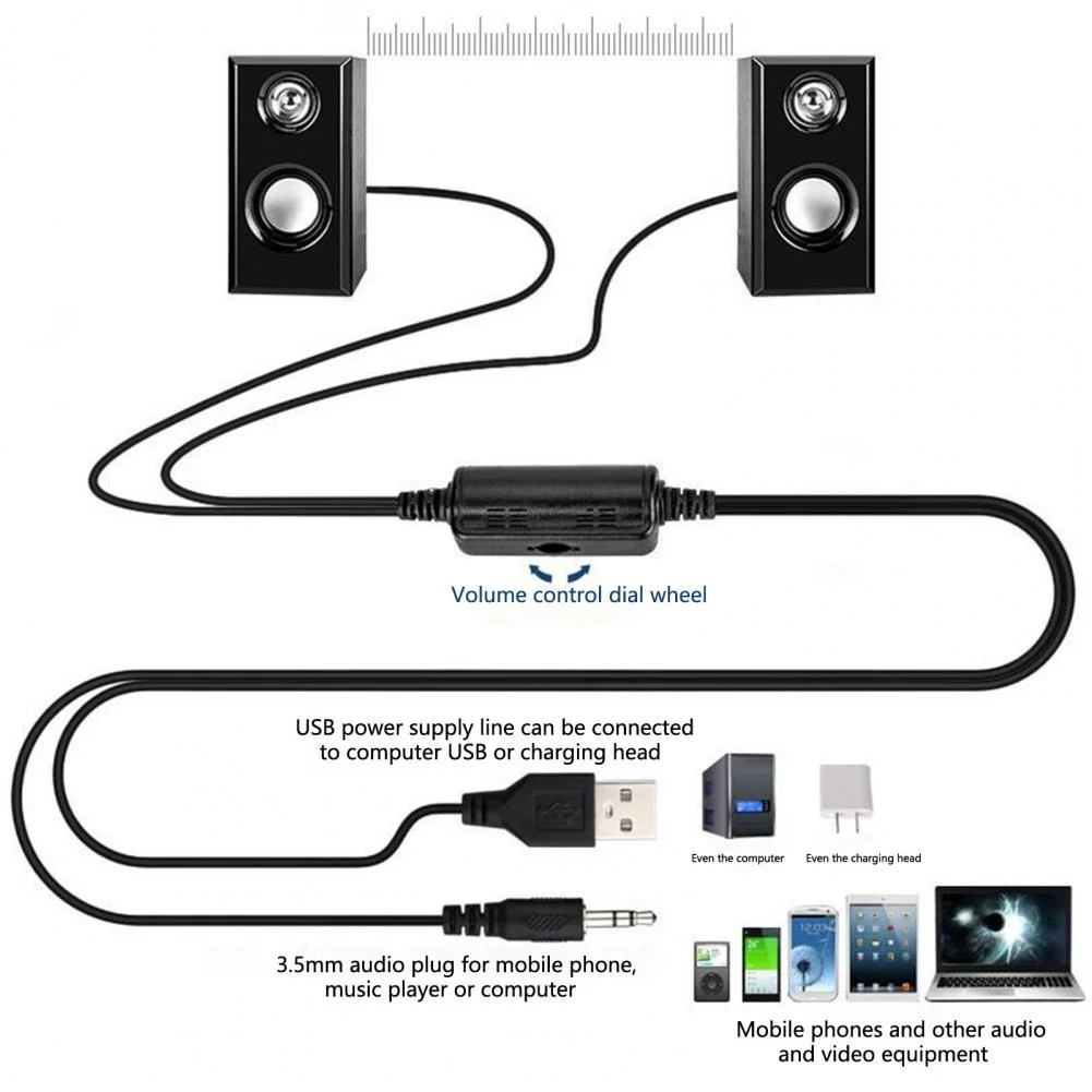 Bilgisayar hoparlörleri Surround ses ahşap masaüstü kablolu hoparlörler bas Stereo Subwoofer