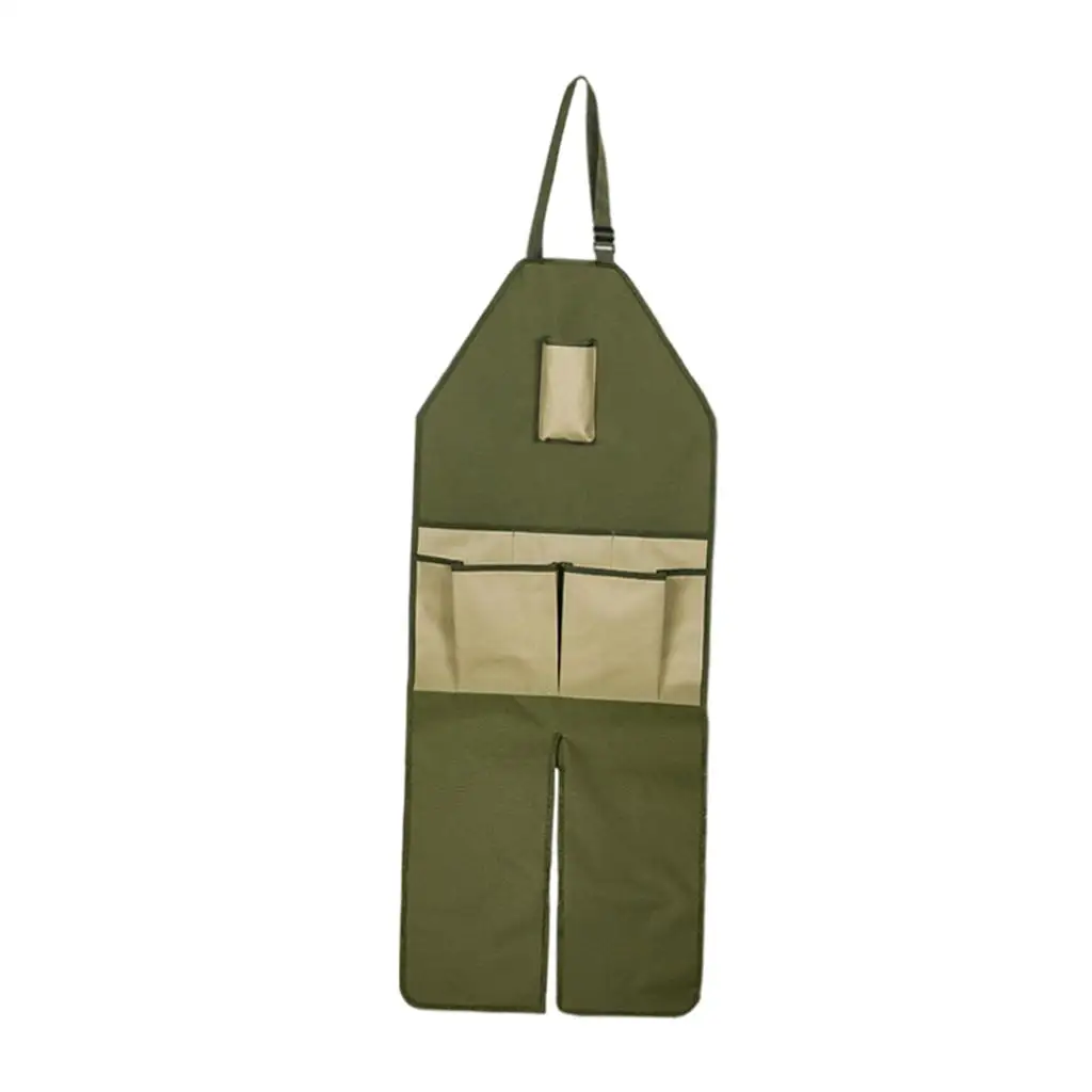 Adjustable Leg Guard Apron 600D Oxford Cloth Multi-pocket Utility Apron for Gardening Pruning and Brush Cutter Work