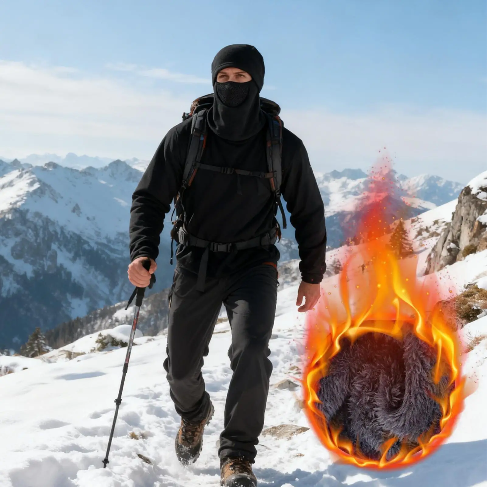 Mens Winter Motorcycle Face Cover Motorbike Warming Supplies Ice Fishing Neck Gaiter For Riders Scooter Highway Riding City