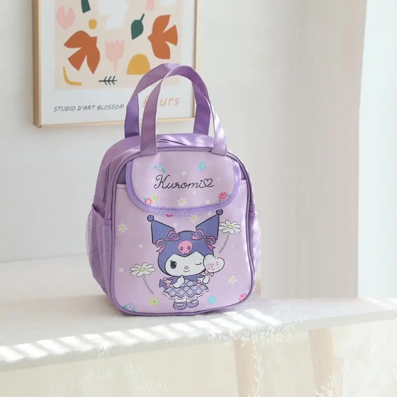 Sanrio 헬로 키티 사무원 열 가방 Kuromi 학생 만화 Kawaii 방수 휴대용 도시락 가방 대용량 New