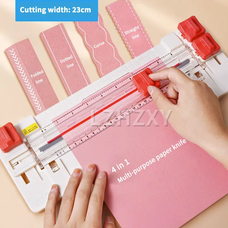 A4 Paper Cutting Guillotine Paper Cutter with Pull-out Ruler for Photo Trimmers Scrapbook Lightweight Cutting Mat Machine