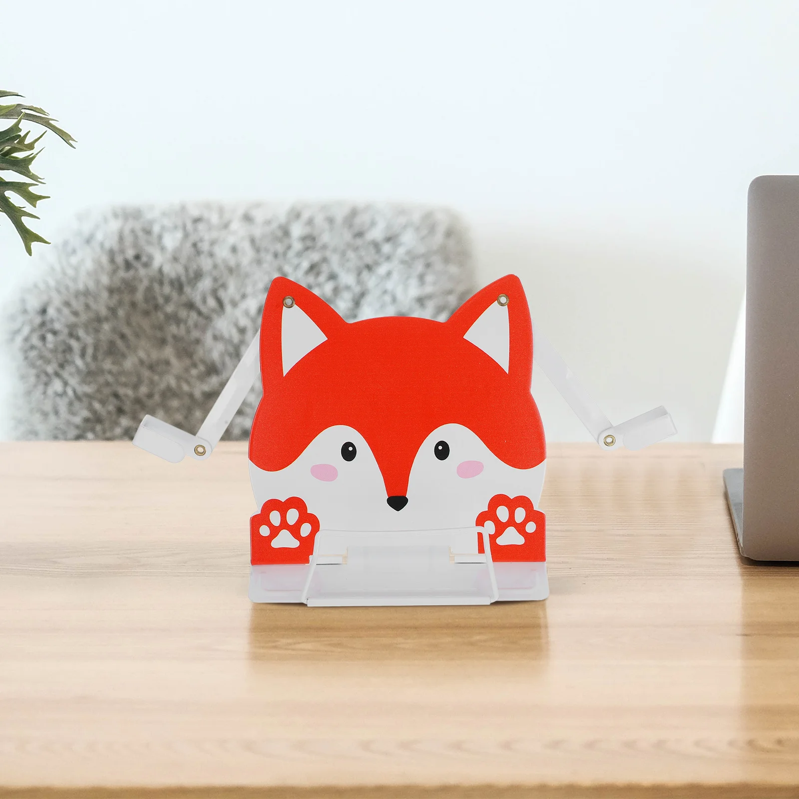 Fox Reading Stand Desktop Book Holder for Portable Multifunctional Book Display for Cookbooks