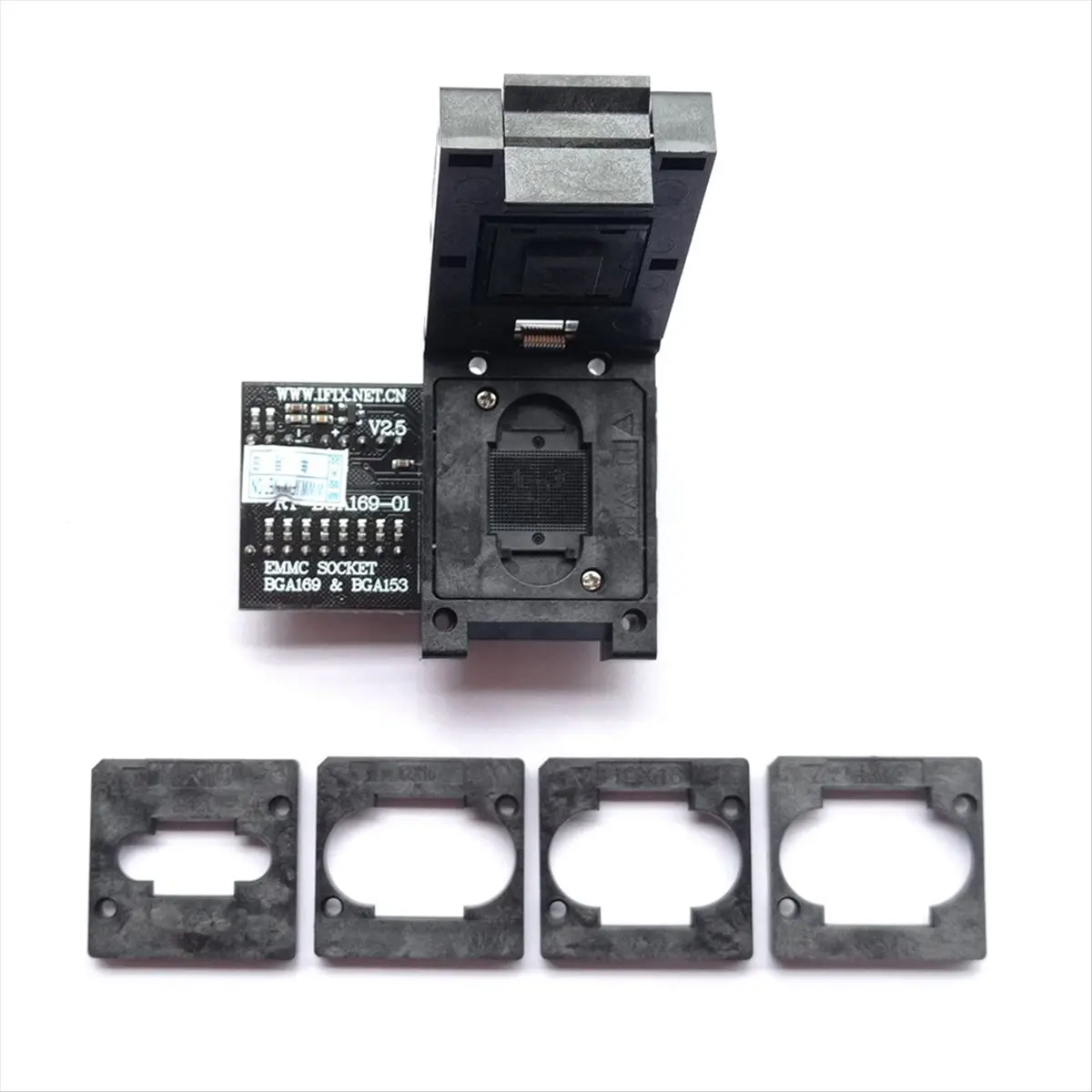 1Set Emmc Adapter Emmc Burning Seat Rt-Bga169-01 Bga169 Bga153 Emmc Adapter with 5Pcs Frame for Rt809H Programmer