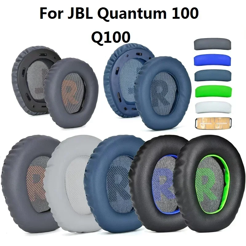 

Ear Pads Suitable for JBL Quantum Q100 Games Headphones Replacement high quality Headband Rubber Earmuff Ear pillows Ear covers