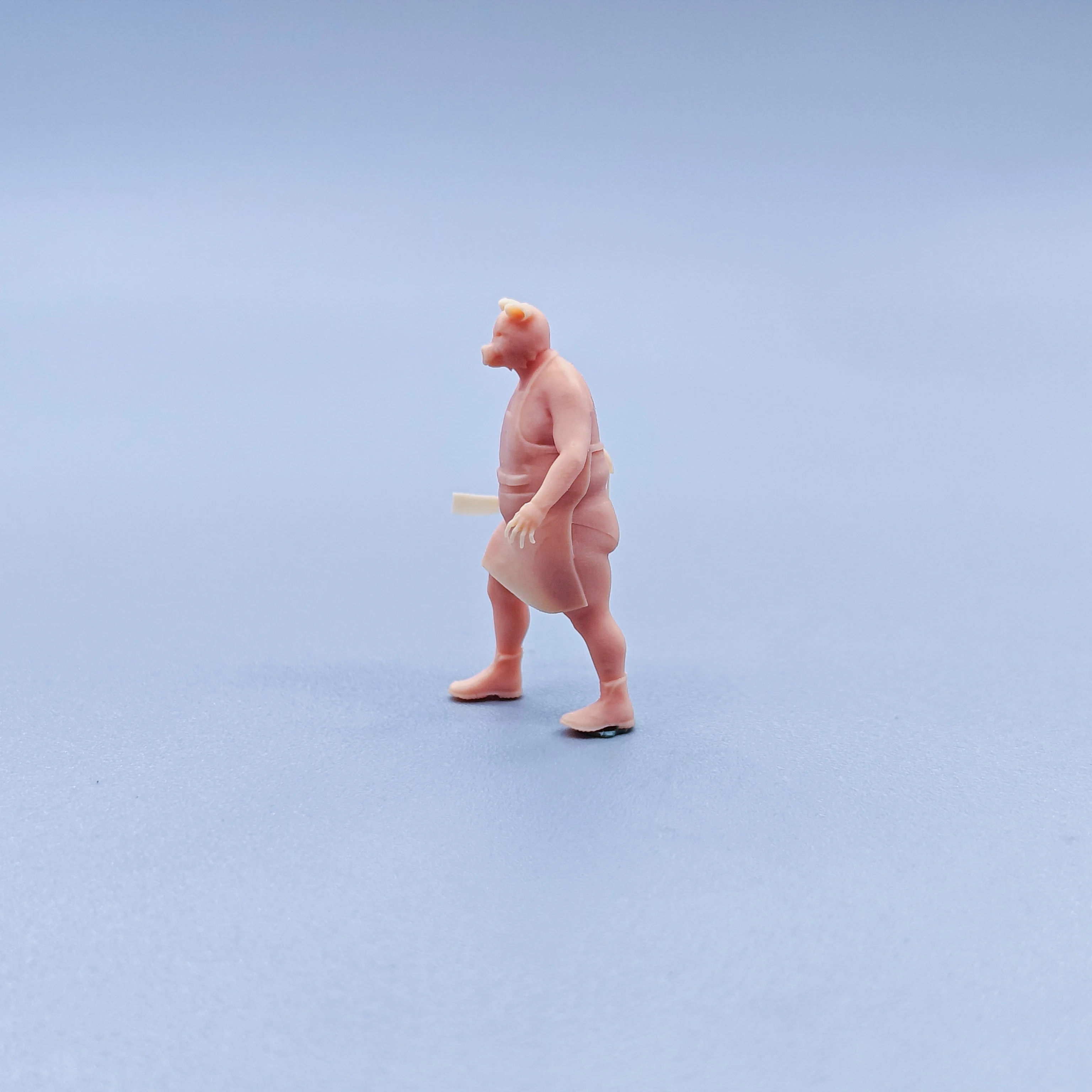 1/64 1/43 ตุ๊กตารุ่นเรซิ่นหัวหมู Butcher Unสี Miniatures Diorama มือวาด C304