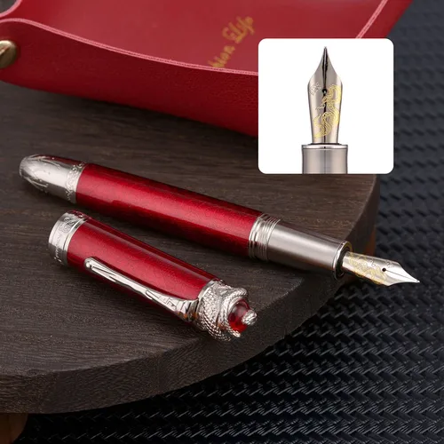 Imagen 2 del producto 2025 Hongdian N25 Año de la pluma estilográfica de pistón de serpiente Edición limitada Bolígrafo de escritura de firma comercial para regalo