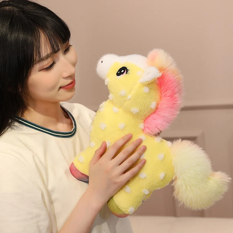 25/30 سنتيمتر أشعة الشمس وقوس قزح الحصان ألعاب من القطيفة لينة محشوة الكرتون الحيوان يونيكورن دمية هدايا عيد ميلاد لطيفة #5