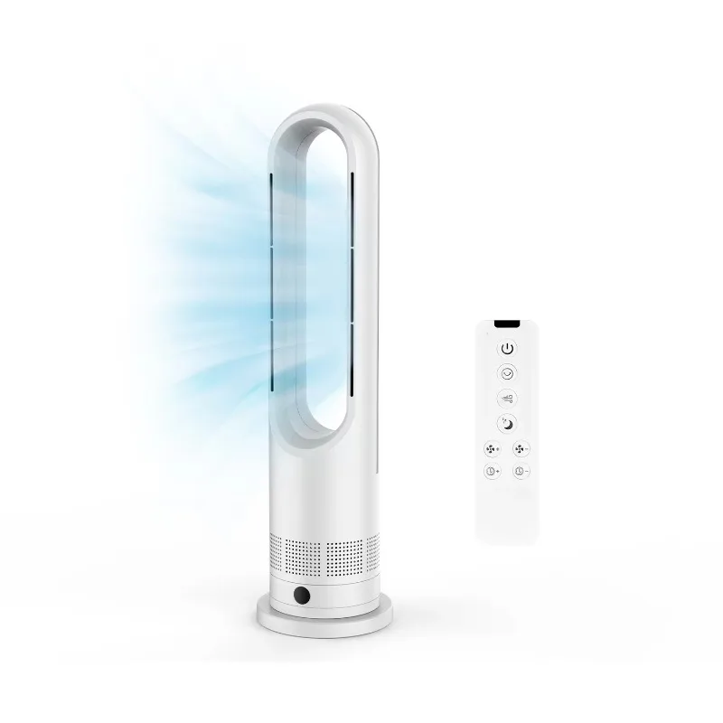 New Design 030 Factory Wholesale Bladeless Tower Fan Air Cooling Bladeless Fan Safety for Child