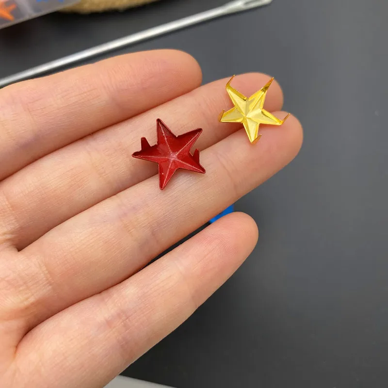 150PCS Five-Pointed Star Claw Nail Boxed Clothes Shoes Bag Ornament Clothing Accessories Candy Color  