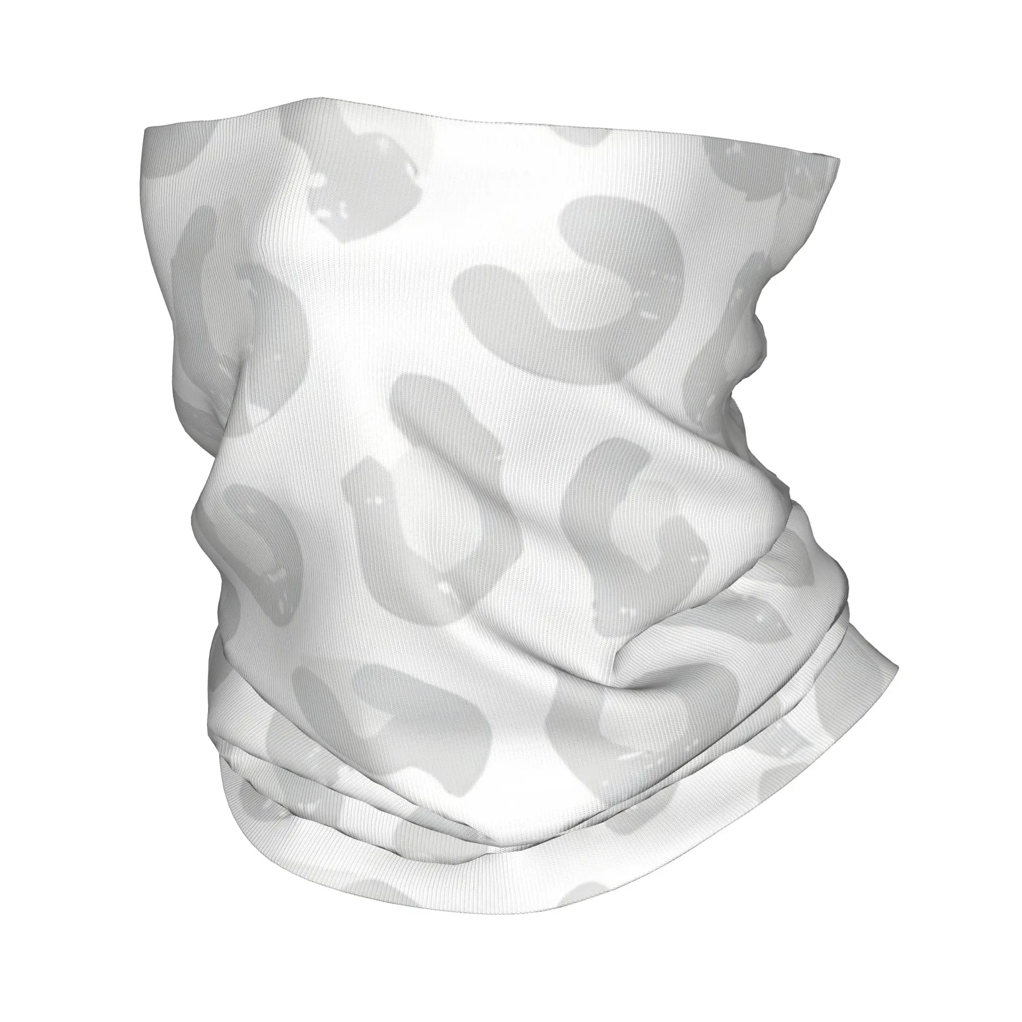 

Leopard Print Silver Gray And White Bandana Cover Club Leopard Print Face Mask Hiking Adult Breathable Neckerchief
