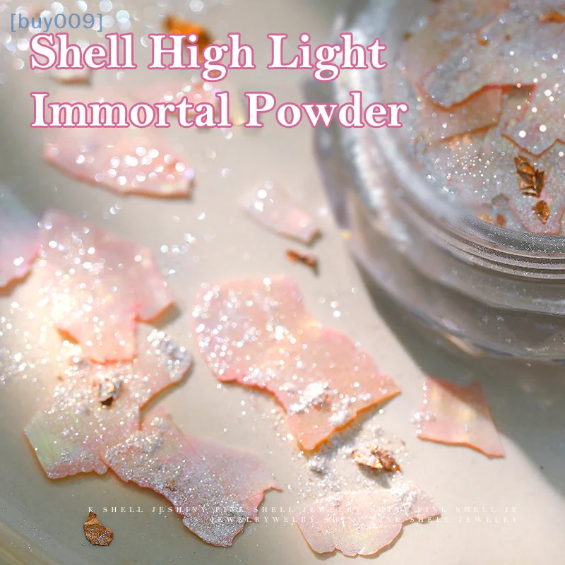 1PC Mixed Style Sparkling Colorful Shell Slices Opal Powder Dreamy Cloud Brocade Sparkling Powder Flower Thin Nail Glitter