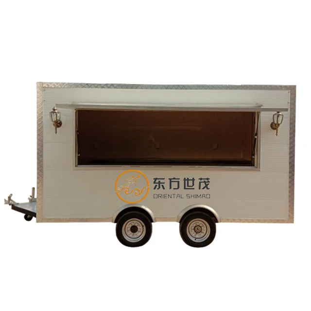 Street Food Cart Food Truck Refrigerator Freezer Fast Food Trailer for Sale Usa