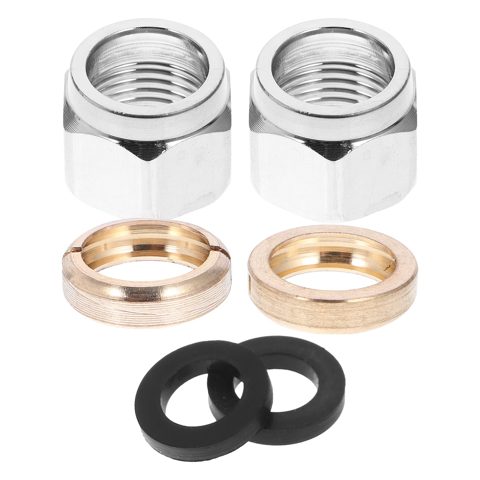 

10 Pcs Gas Pipe Nut Connector Kit Flare Cap Steel Tube Stainless Coupling Copper