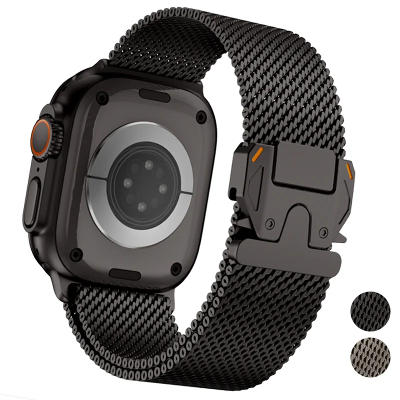 

Milanese Loop Strap for Apple Watch Band Ultra 3 2 1 49mm Stainless Steel Band for IWatch Series 11 10 9 8 7 6 SE3 5 46mm 45mm