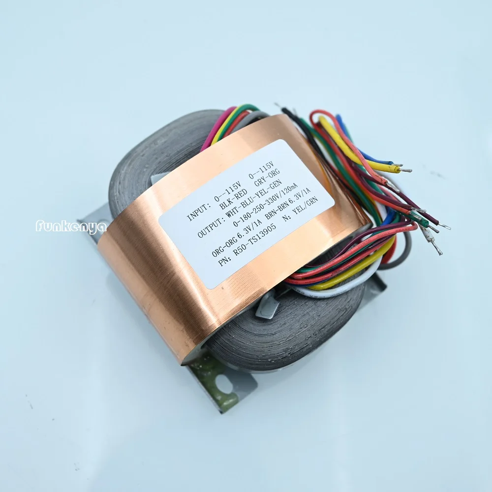 Power Amplifier R Transformer 55W Preamplifier Tube Transformer 0-180V-250V-330V（120mA）0-6.3V(1A) 0-6.3V(1A)