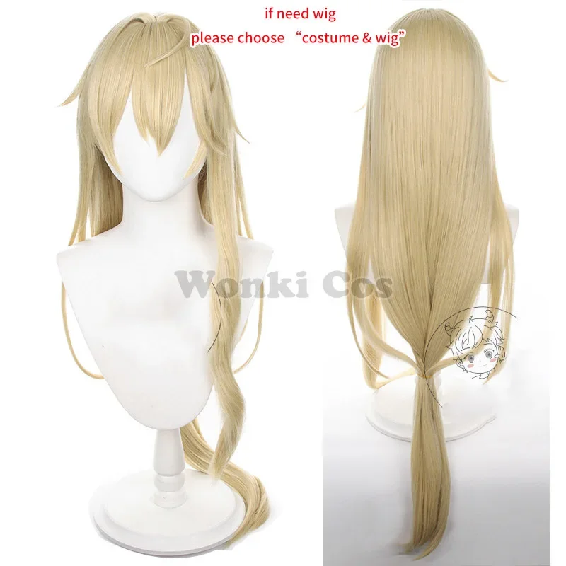 Star Rail Luocha Cosplay Costume Wig Blond Hair  Luo Cha Cosplay Full Set with Accessories for Men Party Costumes