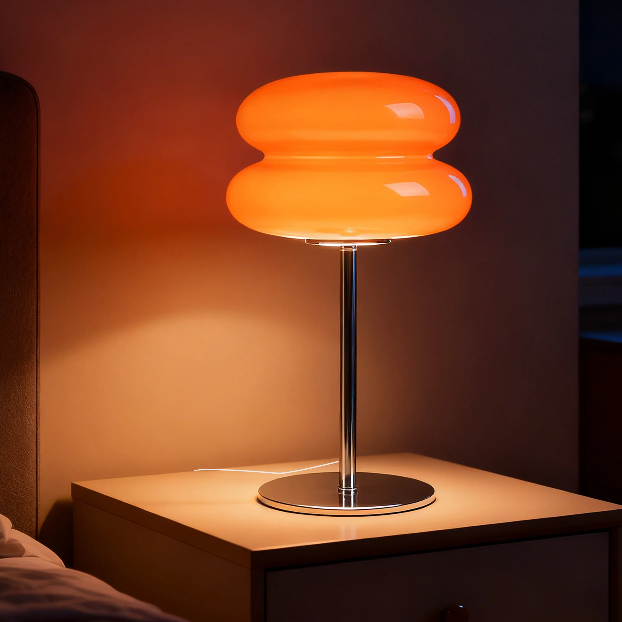 Macaron Glas Tischlampe Trikromatik Dimmen Wohnzimmer Atmosphäre Lampen Augenschutz Nachtlicht Mädchen Schlafzimmer Nachttisch Dekor
