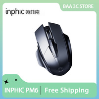 INPHIC PM6 Mouse Three Modes Bluetooth 2.4G Wireless Rechargeable Mouse Ergonomic Silent Office Gaming Mouse PC Accessories