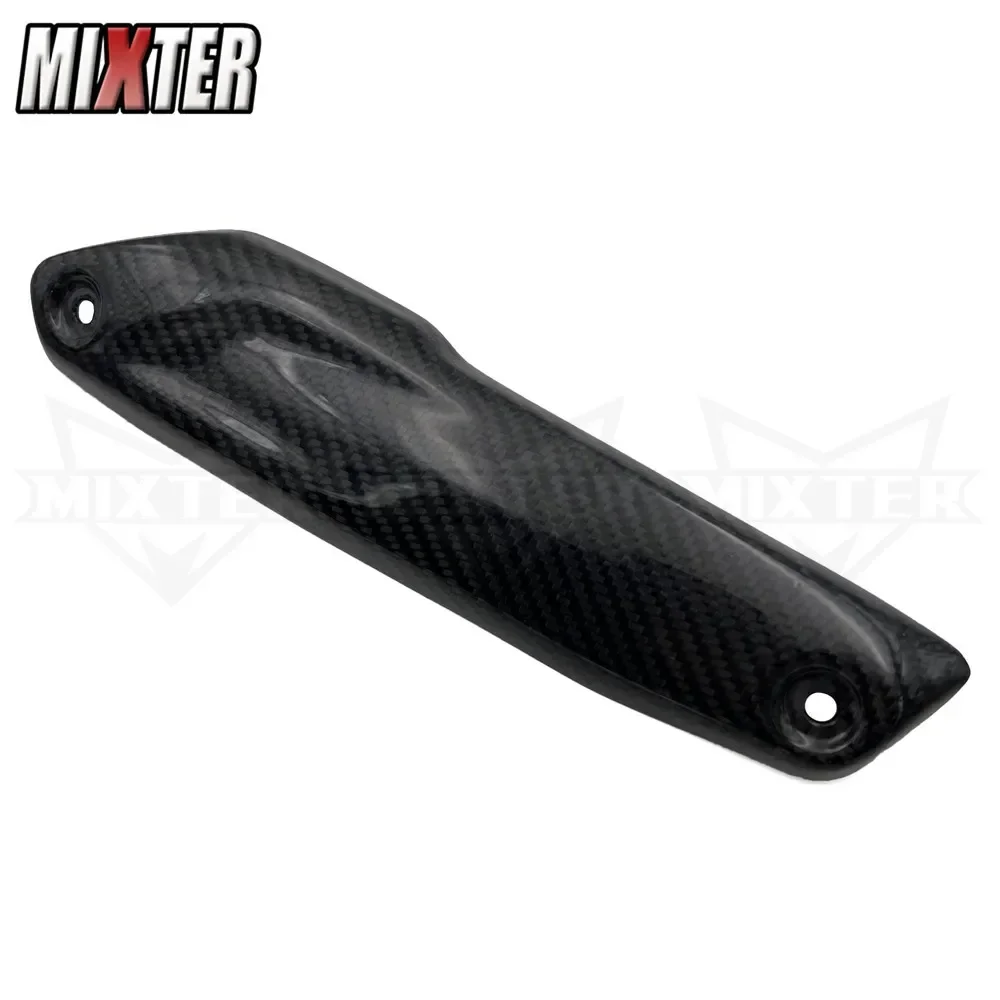 Motorcycle Real Carbon Fiber Slip Op Uitlaat Escape Systemen Front Link Pijp Hitteschild Cover Voor Bmw F900R F900XR 2020-2024