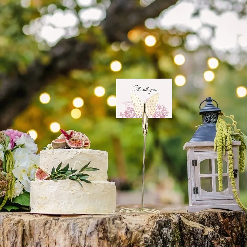10Pcs Premium Table Card Stand for Place Cards Table Numbers Photo Holders Wedding Party Office Desk Organizer
