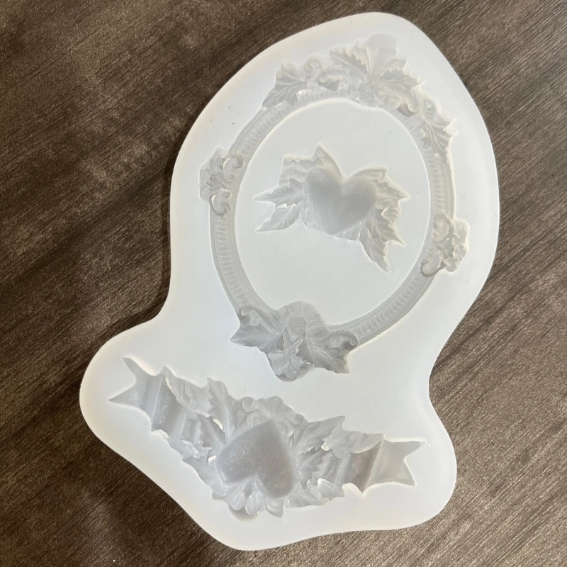 

Baroque Frame Molds Curlicues Photo Frame Silicone Resin Casting Molds Decorative Pendant Crafting Dropsale