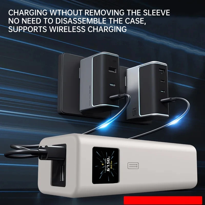 For CukTech 15 Ultra PB200U Soft Silicone Protective Case anti-Dirt and Dust Resistant Solid Color Power Bank Accessories Sleeve