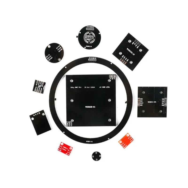 WS2812 WS2812B 1 2 4 7 9 16 25 32 64 Bit WS 2811 5050 modulo pannello lampada LED RGB 5V Controller LED colorato preciso per Arduino