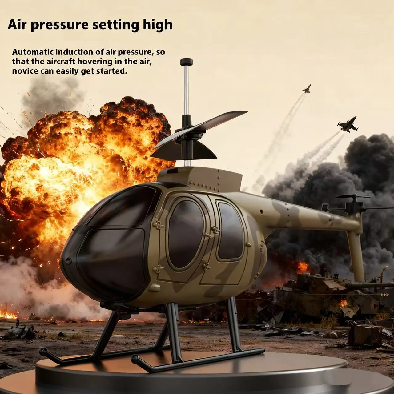 リモコン航空機モデルのおもちゃ 男の子へのギフト スケール RC ヘリコプター 6 軸ジャイロ安定化 簡単なワンクリックの離陸/着陸