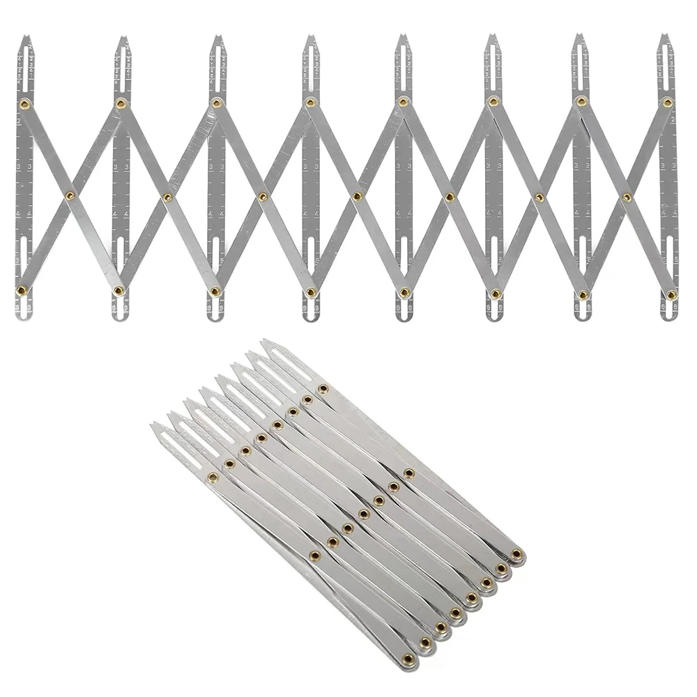 

Expanding Sewing Gauge Equal Space Divider Aluminum Sewing Gauge Button Guide Tool for Quilting Craft Pleat Button Spacer Tool