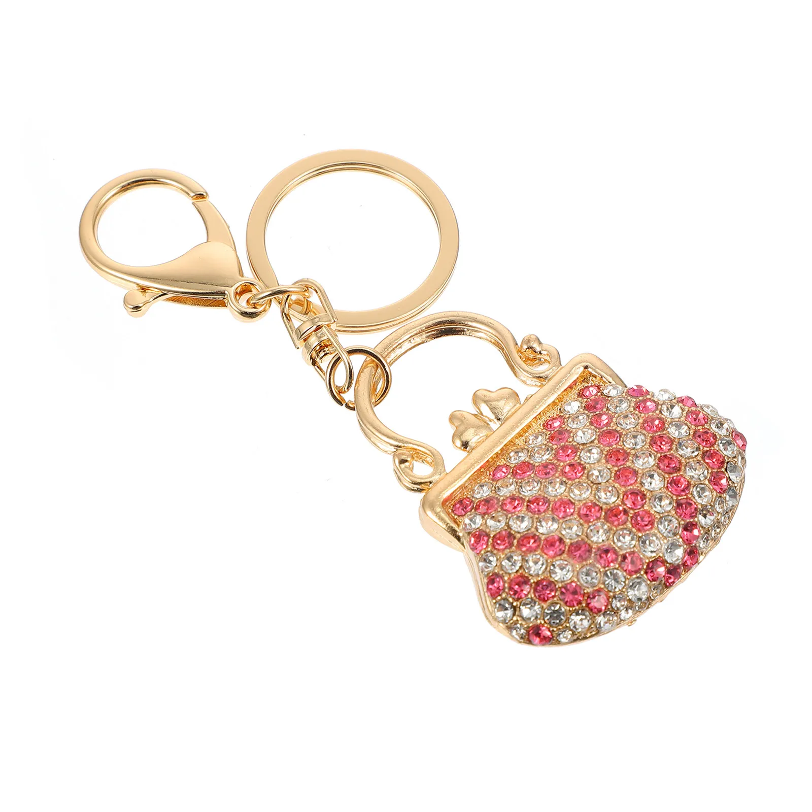 Alloy Diamond-Shaped Key Ring Purse Keychain for Bag Backpack Door Keys – Creative Organizing Accessory Gift
