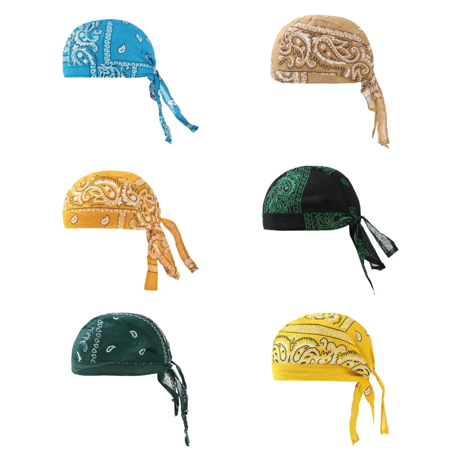 Men Do Rag Sweat Wicking Beanie Headscarf for Cycling Skull Cap Helmet Liner Breathable Head Cover Motorcycle Riding