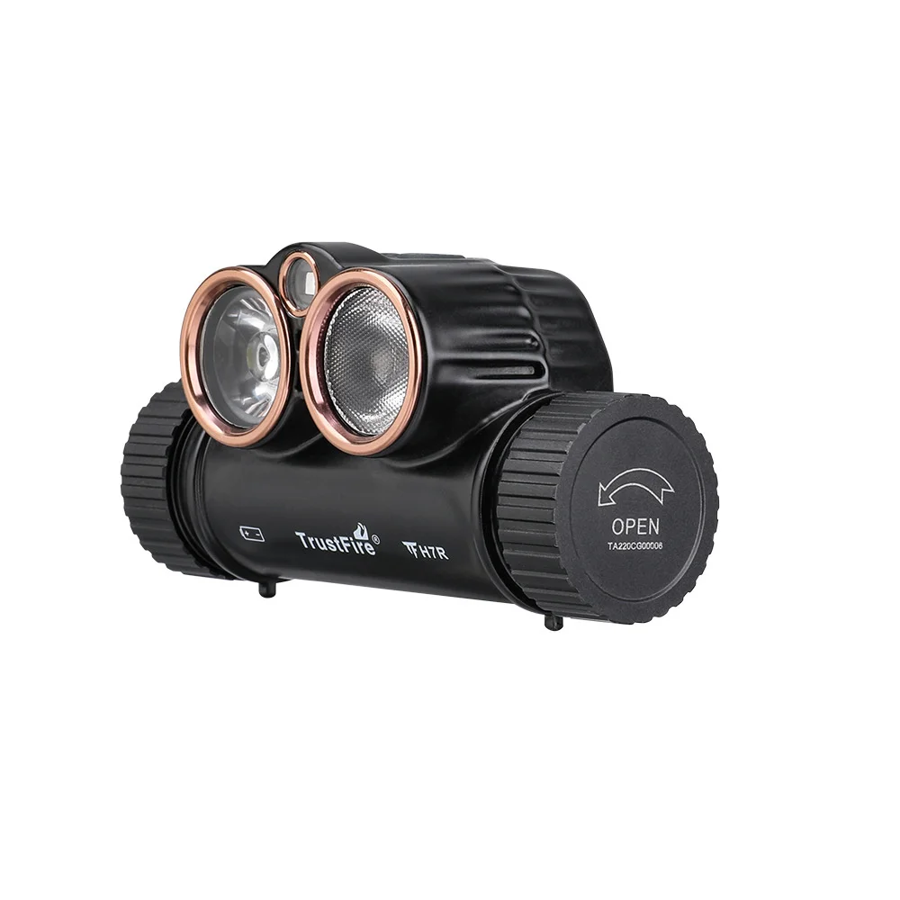 H7R USB Rechargeable Headlamp 2000 Lumen Red White LED Work Light 4000K CRI95 Head with Spotlight Floodlight Red light