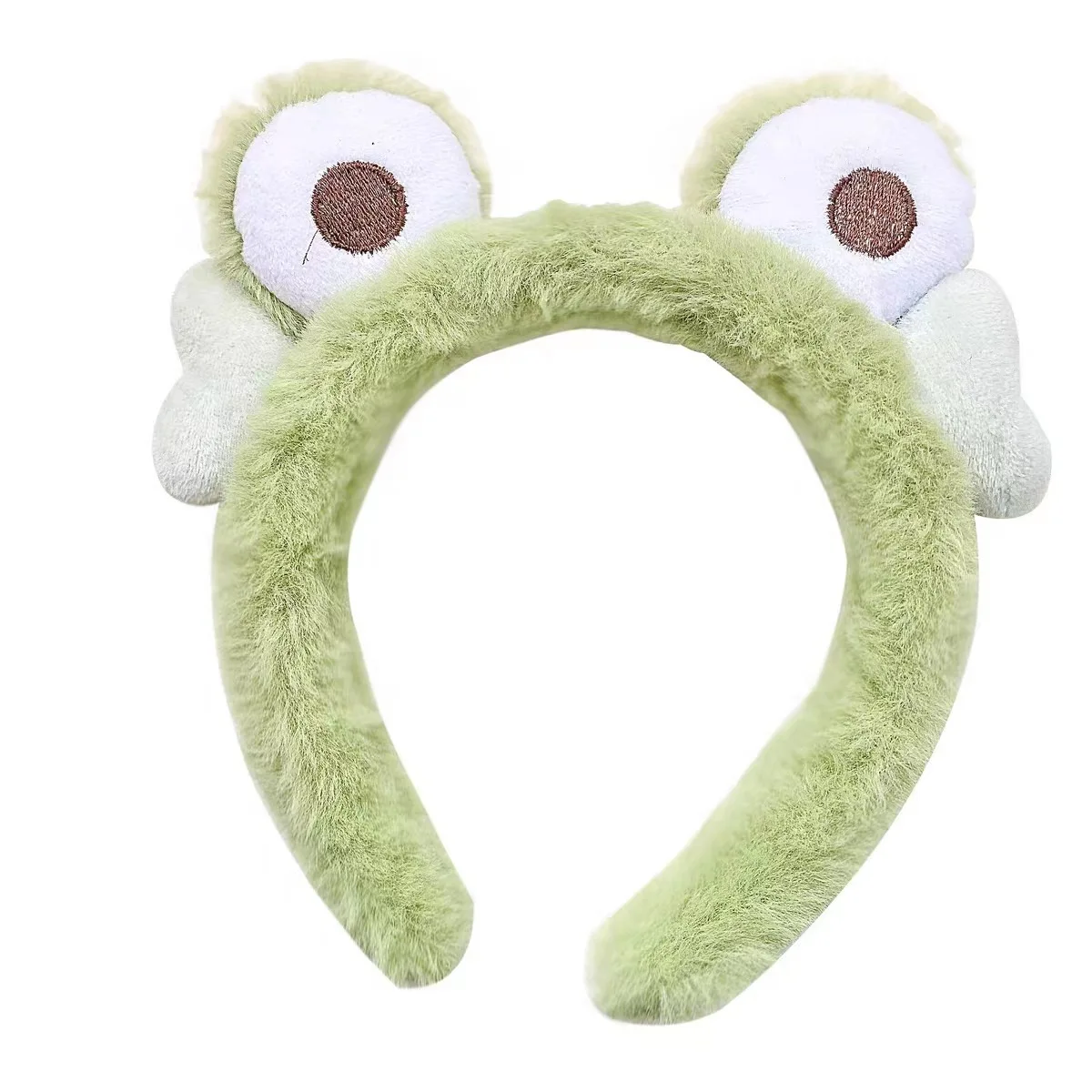 Lady Fresh and Cute Face Hair Band Net Red Cartoon Funny Plush Head Band Small Frog Hair Accessories