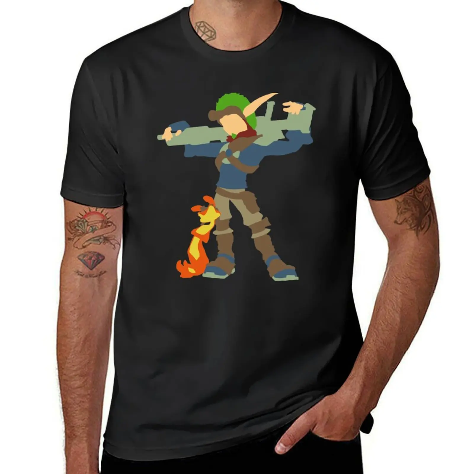 Jak and Daxter - Minimalist T-Shirt oversizeds blanks Men's clothing