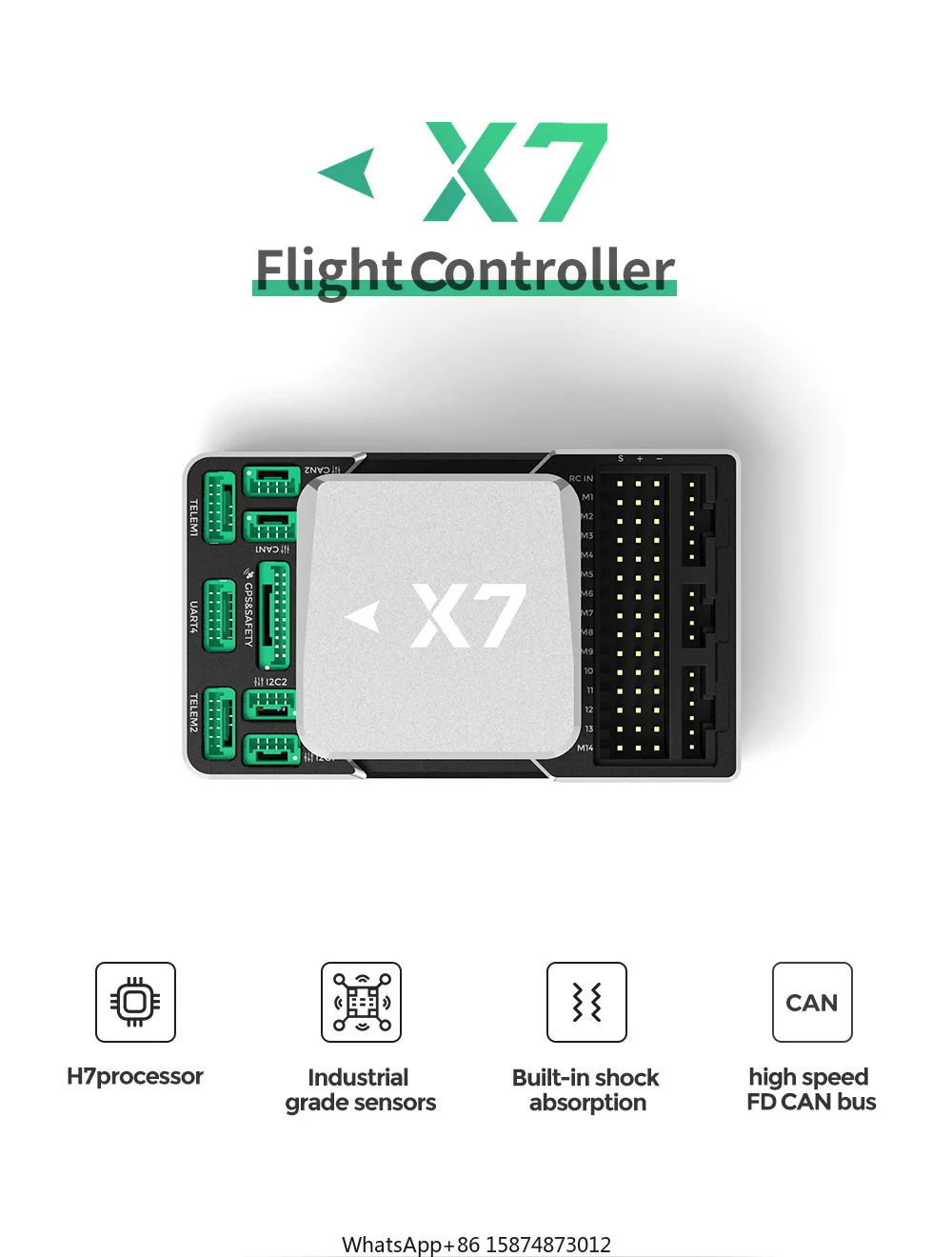 Commutateur de sécurité X7 Pixhawk open source dr one Ardupilot PIX, pour agriculture et Buz FPV RC, contrôleur de vol quadrirotor v