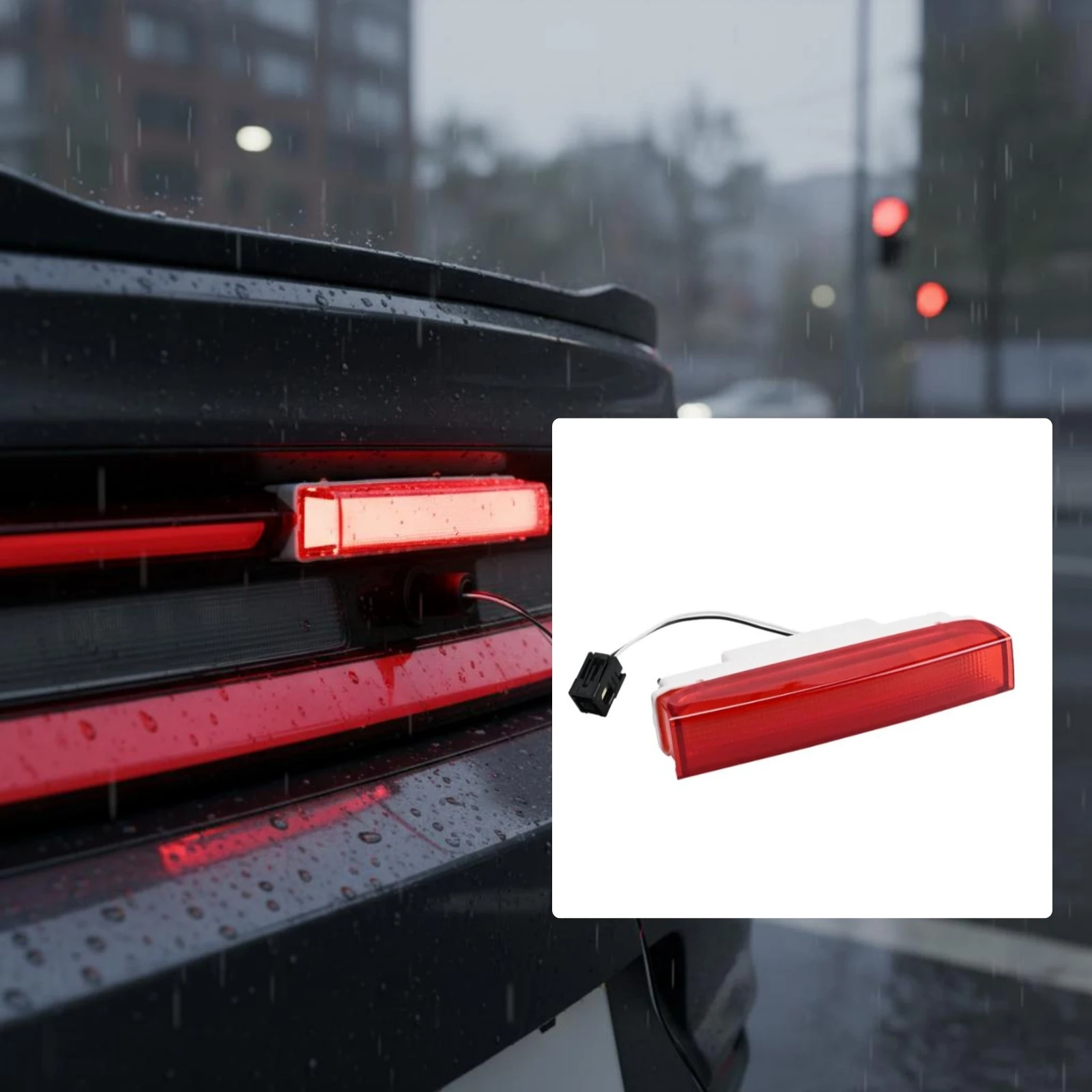 Third Brake Light Direct Replacement Central Brake Lamp Auto Part Clear Lens for Maintenance