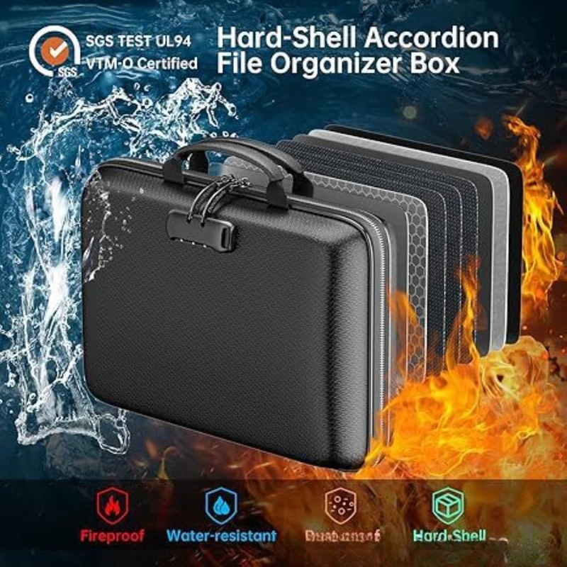 Fireproof handbag briefcase waterproof fireproof information document valuables hand