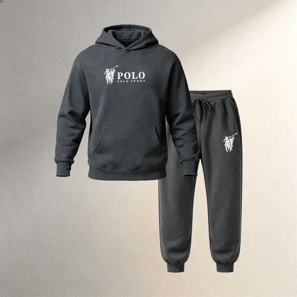 Men's Clothing Hoodies Sets 2 Piece Autumn Winter Men Sport Casual Pullover Suits Warm Sweatshirt + Jogger Pants Fashion Outfits view 6