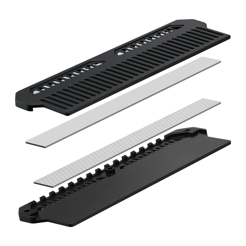 2X DDR4 DDR5 RAM Heatsink memori pendingin memori rompi pendingin aluminium dengan 9W konduktor panas gemuk silikon, HITAM