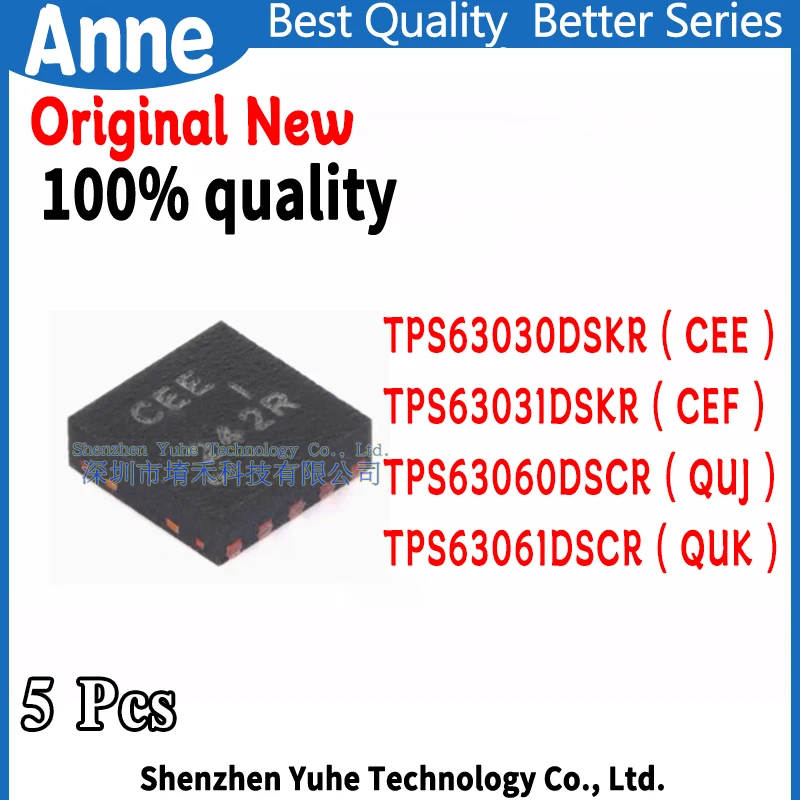 (5piece) 100% New TPS63030DSKR TPS63030 CEE TPS63031DSKR TPS63031 CEF TPS63060DSCR TPS63060 QUJ TPS63061DSCR TPS63061 QUK QFN-10