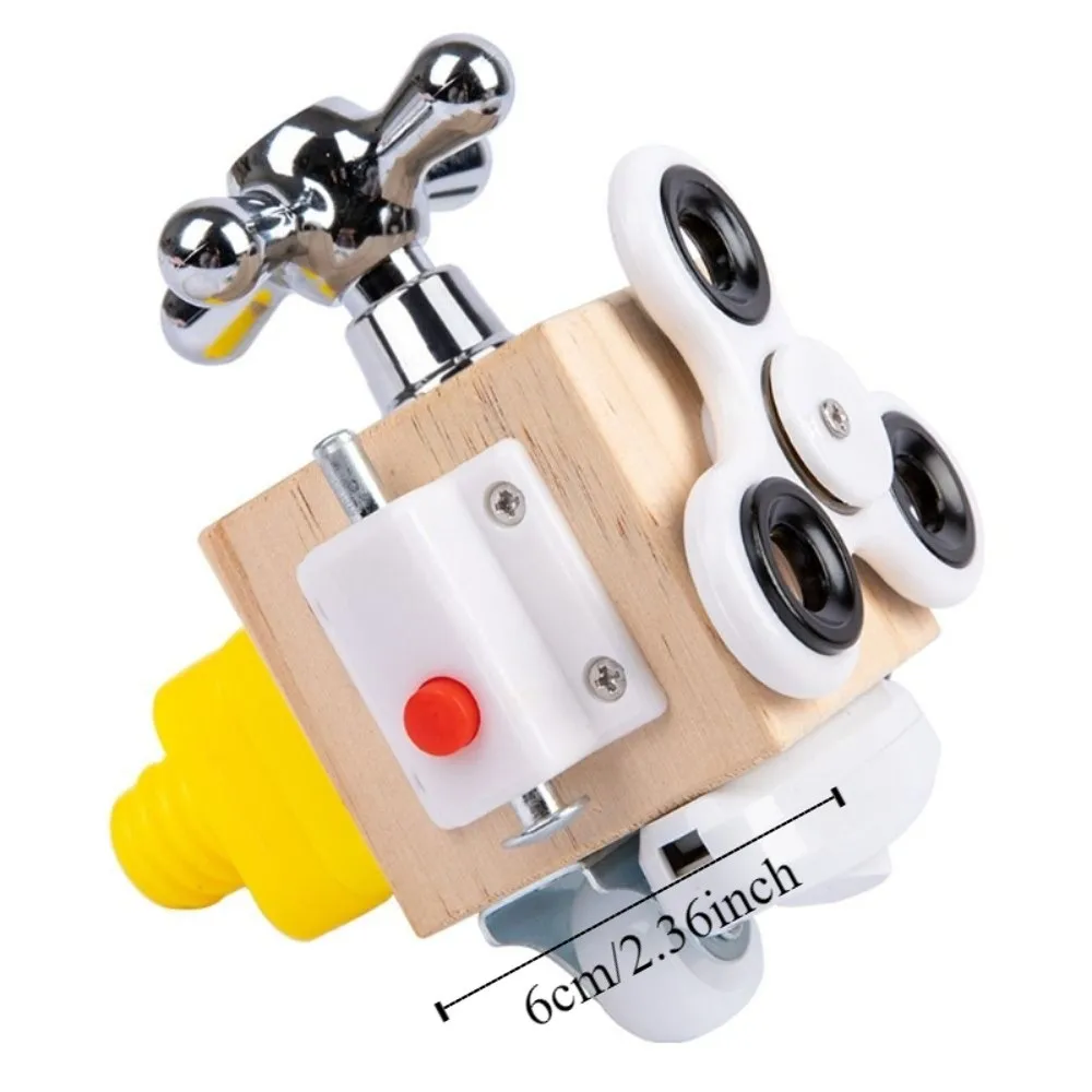 Houten educatieve sensorische bordpuzzel Ouder-kind interactieve peuters Drukke kubusbord Multifunctioneel doe-het-zelf