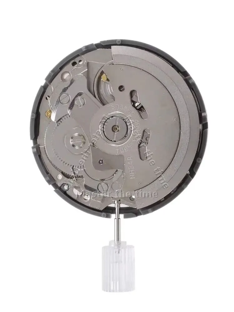 Белый 3-точечный календарь NH34, запасные части японского механизма для часов, доступная гравировка по индивидуальному заказу