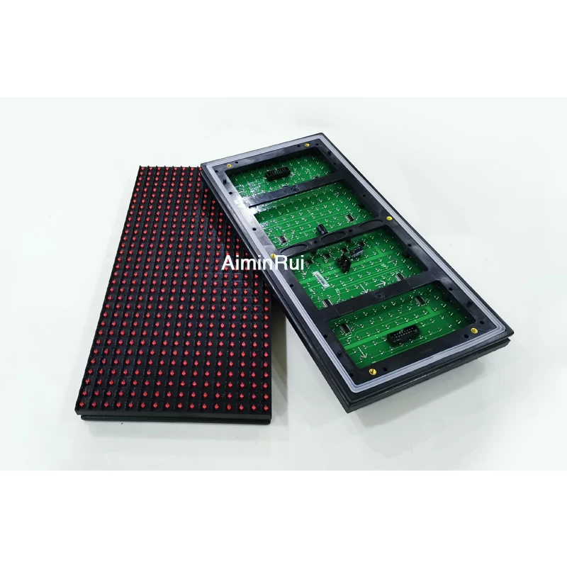 P10 Outdoor Single Color DIP LED Module Panel 320mm x 160mm ,64 x 32pixels , 1/4Scan